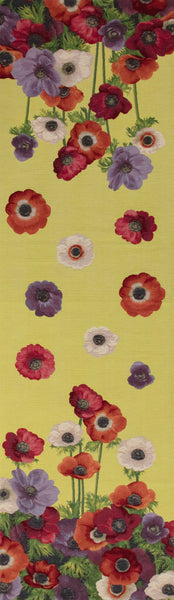 Anemones Yellow French Tapestry Table Runner