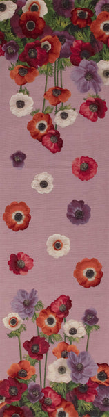 Anemones Pink French Tapestry Table Runner