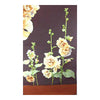Pink Hollyhocks Grey French Tapestry Table Runner