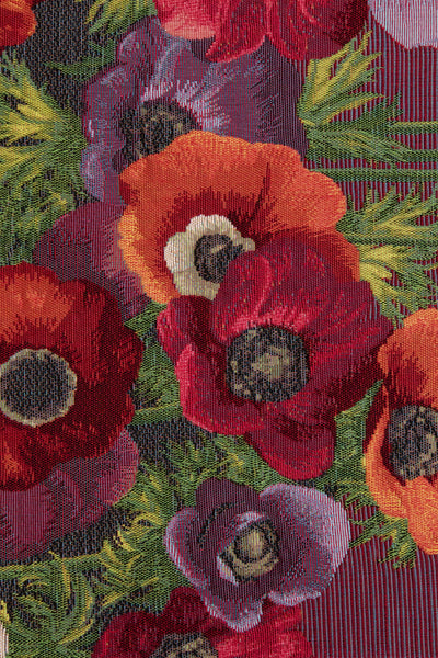Anemones Purple French Tapestry Table Runner