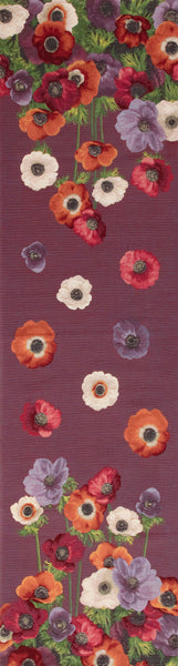 Anemones Purple French Tapestry Table Runner