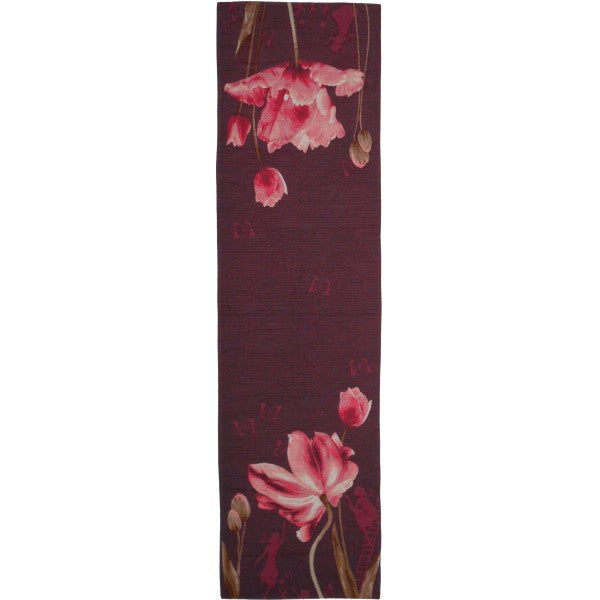 Tulip Purple French Tapestry Table Runner
