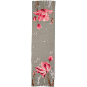 Tulip Gray French Tapestry Table Runner