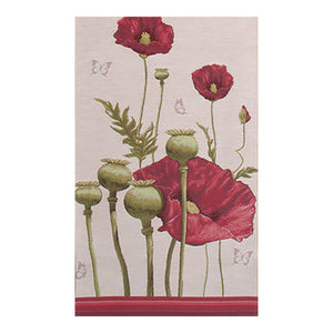 Poppy White French Tapestry Table Runner