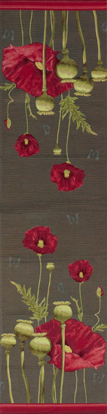 Poppy Gray French Tapestry Table Runner
