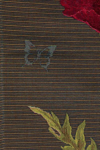 Poppy Gray French Tapestry Table Runner