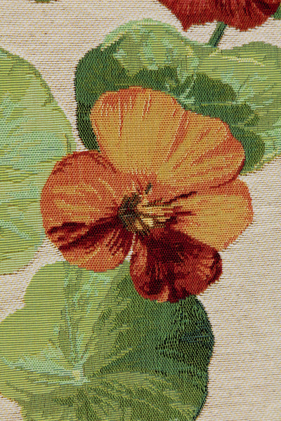 Nasturtium White French Tapestry Table Runner