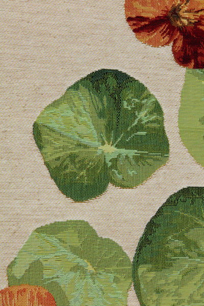 Nasturtium White French Tapestry Table Runner