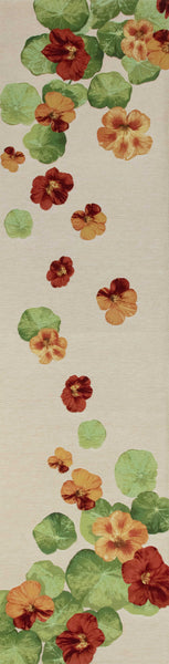 Nasturtium White French Tapestry Table Runner