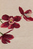 Pink Orchids White French Tapestry Table Runner