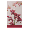 Pink Orchids White French Tapestry Table Runner