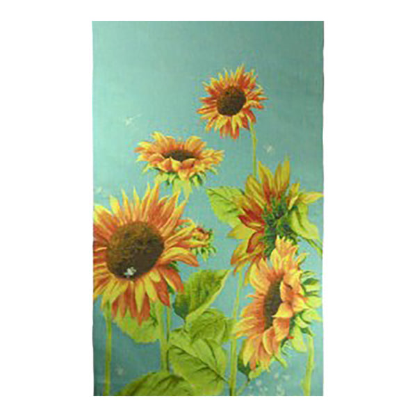 Sunflowers Blue French Tapestry Table Runner