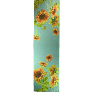 Sunflowers Blue French Tapestry Table Runner