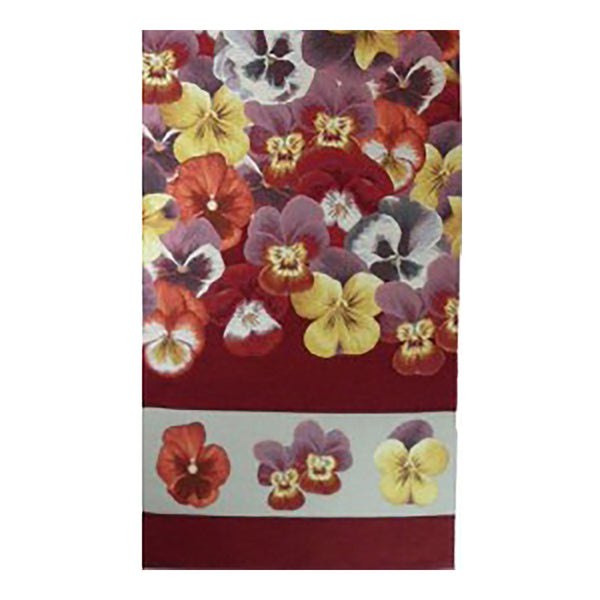 Pansies Red French Tapestry Table Runner