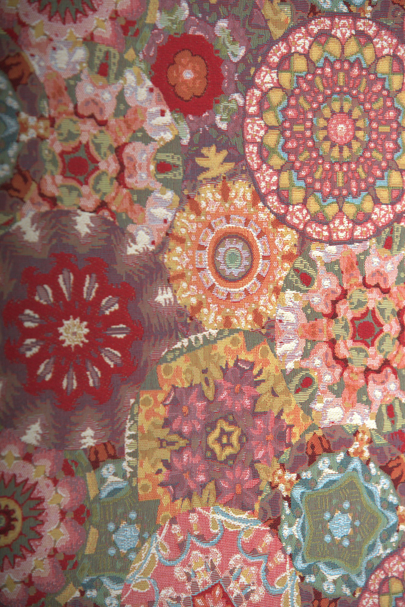 Kaleidoscope Red French Tapestry Table Runner