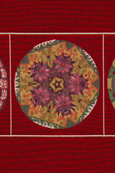 Kaleidoscope Red French Tapestry Table Runner