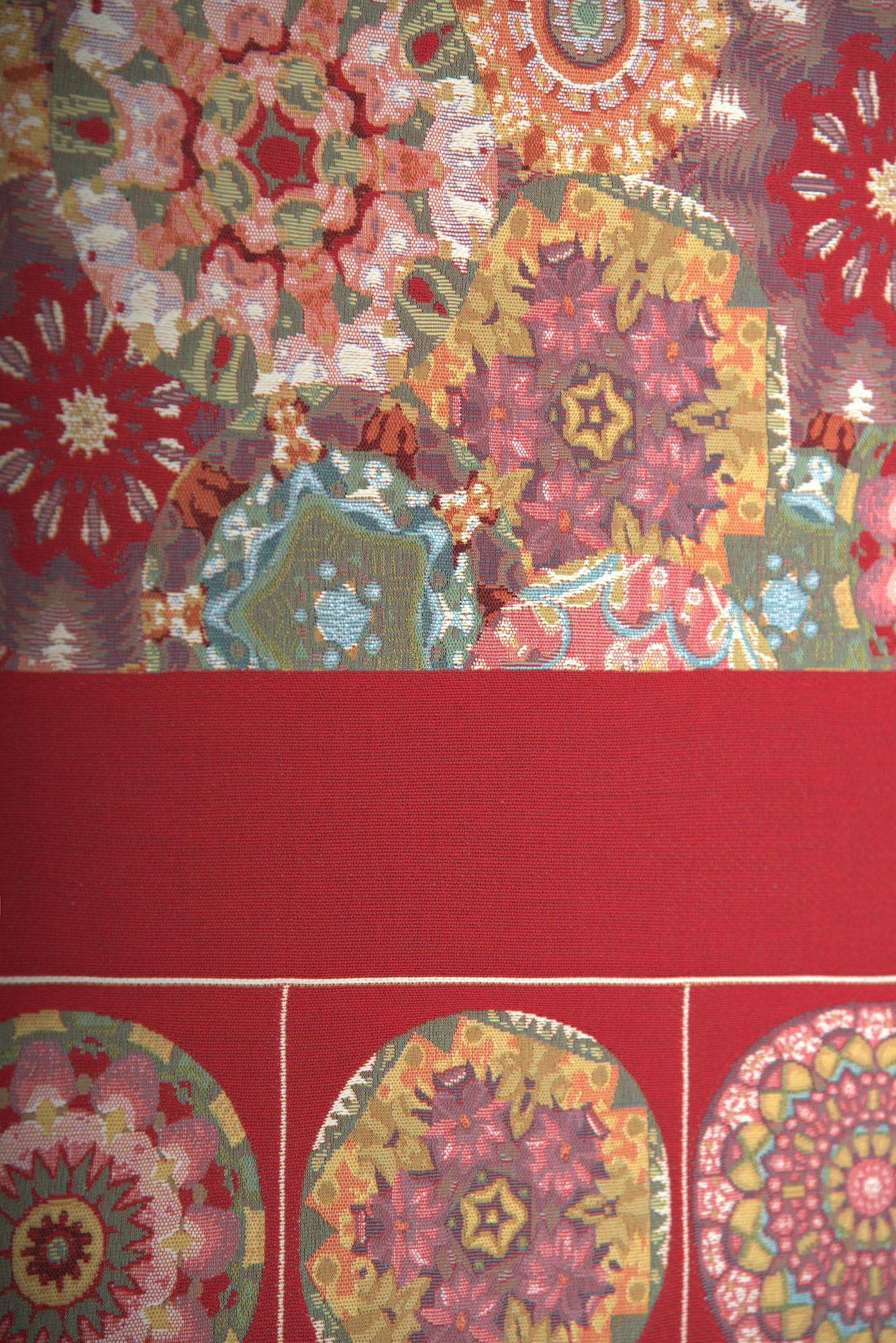 Kaleidoscope Red French Tapestry Table Runner