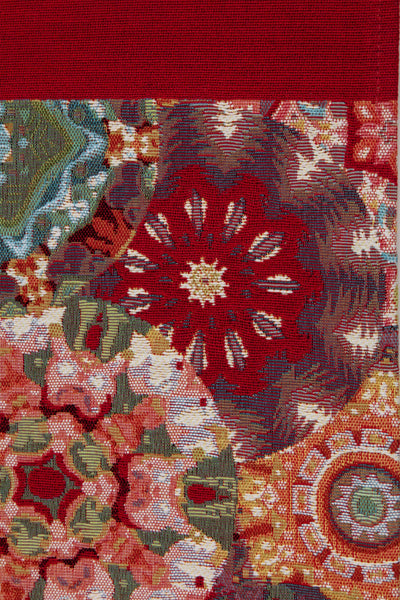 Kaleidoscope Red French Tapestry Table Runner