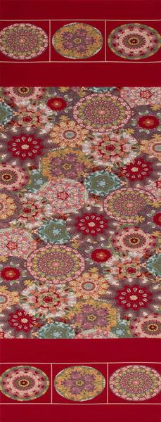 Kaleidoscope Red French Tapestry Table Runner