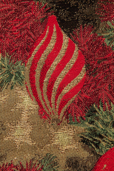 Christmas Ornament Red French Tapestry Table Runner