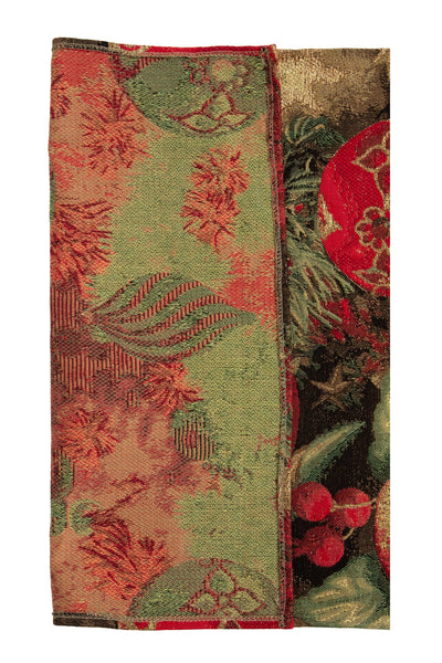 Christmas Ornament Red French Tapestry Table Runner