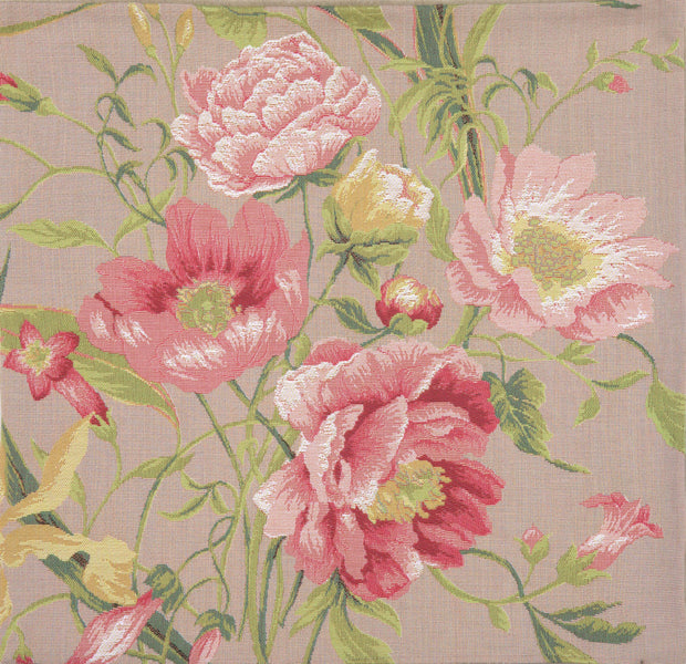Peonies II French Tapestry Cushion