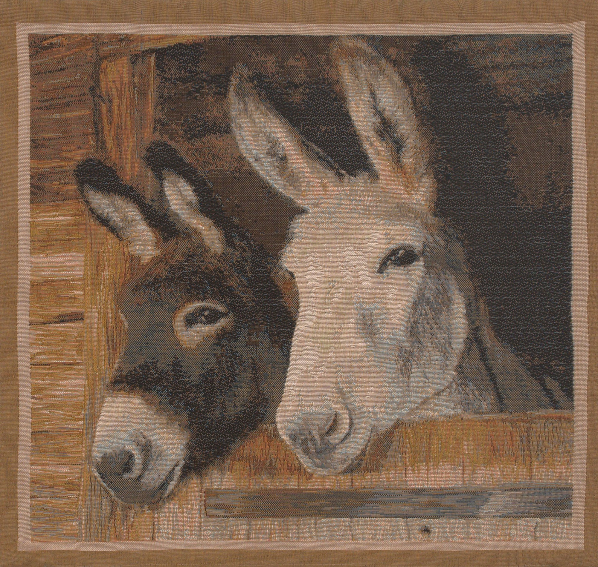 Donkeys French Tapestry Cushion