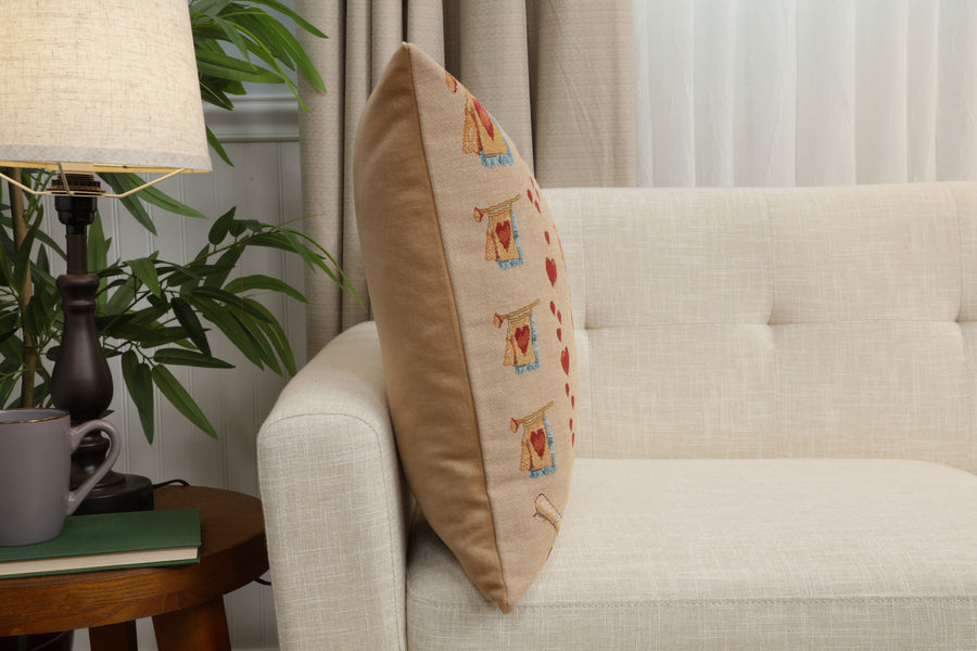 Heart Rabbit Alice In Wonderland French Tapestry Cushion