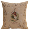 Late Rabbit Alice In Wonderland French Tapestry Cushion
