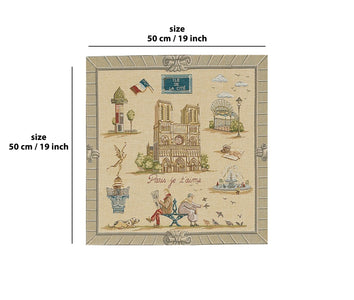 Paris Notre Dame French Tapestry Cushion