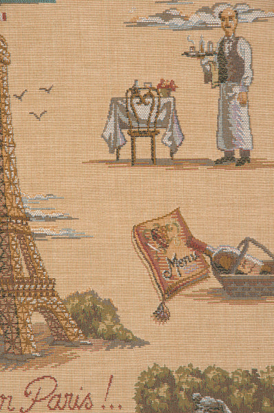 Paris Tour Eiffel French Tapestry Cushion