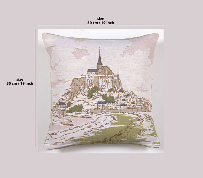 Mont Saint Michel 1 French Tapestry Cushion