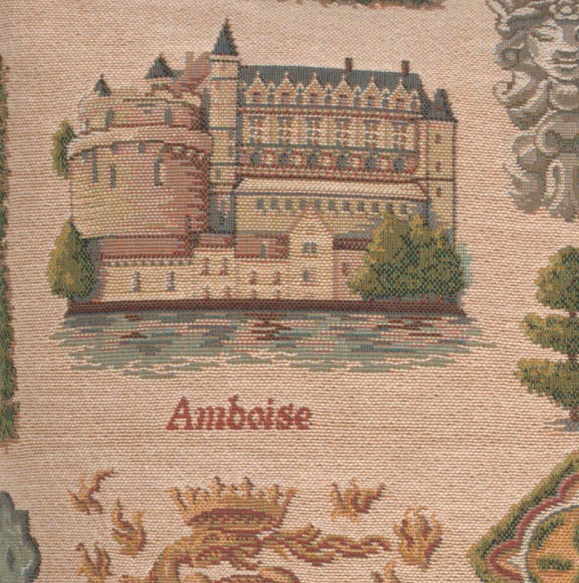 Loire's castle French Tapestry Cushion