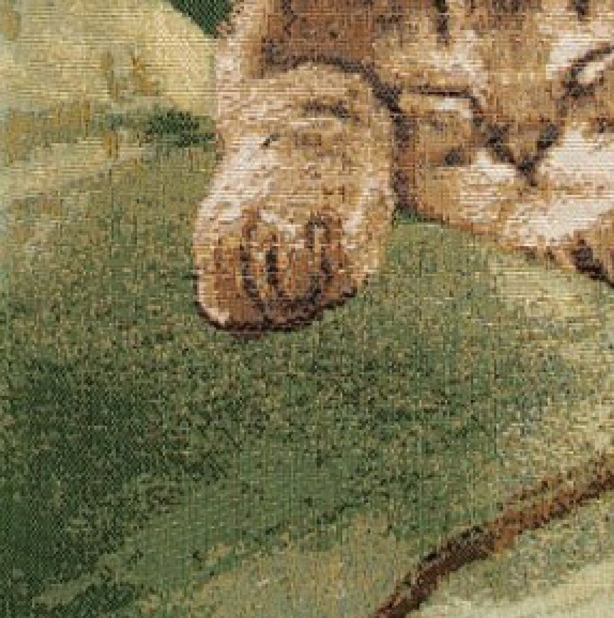 Sleeping Cat Green French Tapestry Cushion
