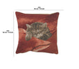 Sleeping Cat Red II French Tapestry Cushion