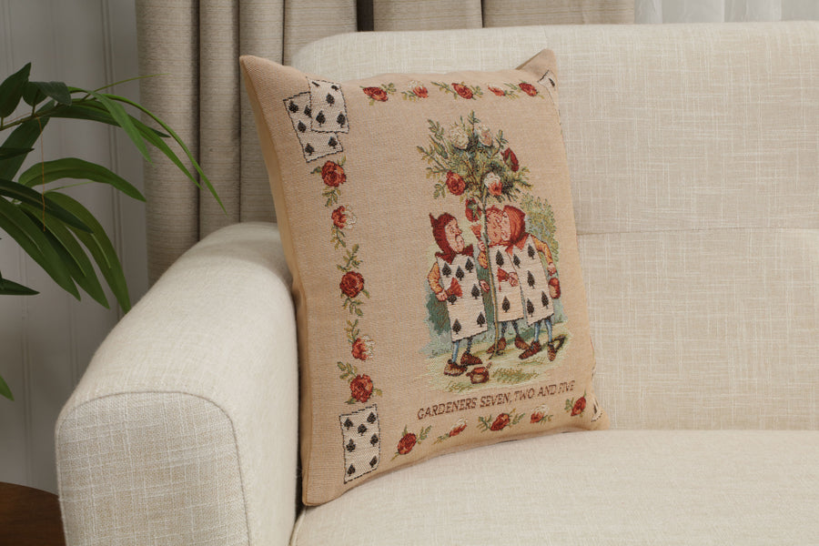 The Garden Alice In Wonderland French Tapestry Cushion