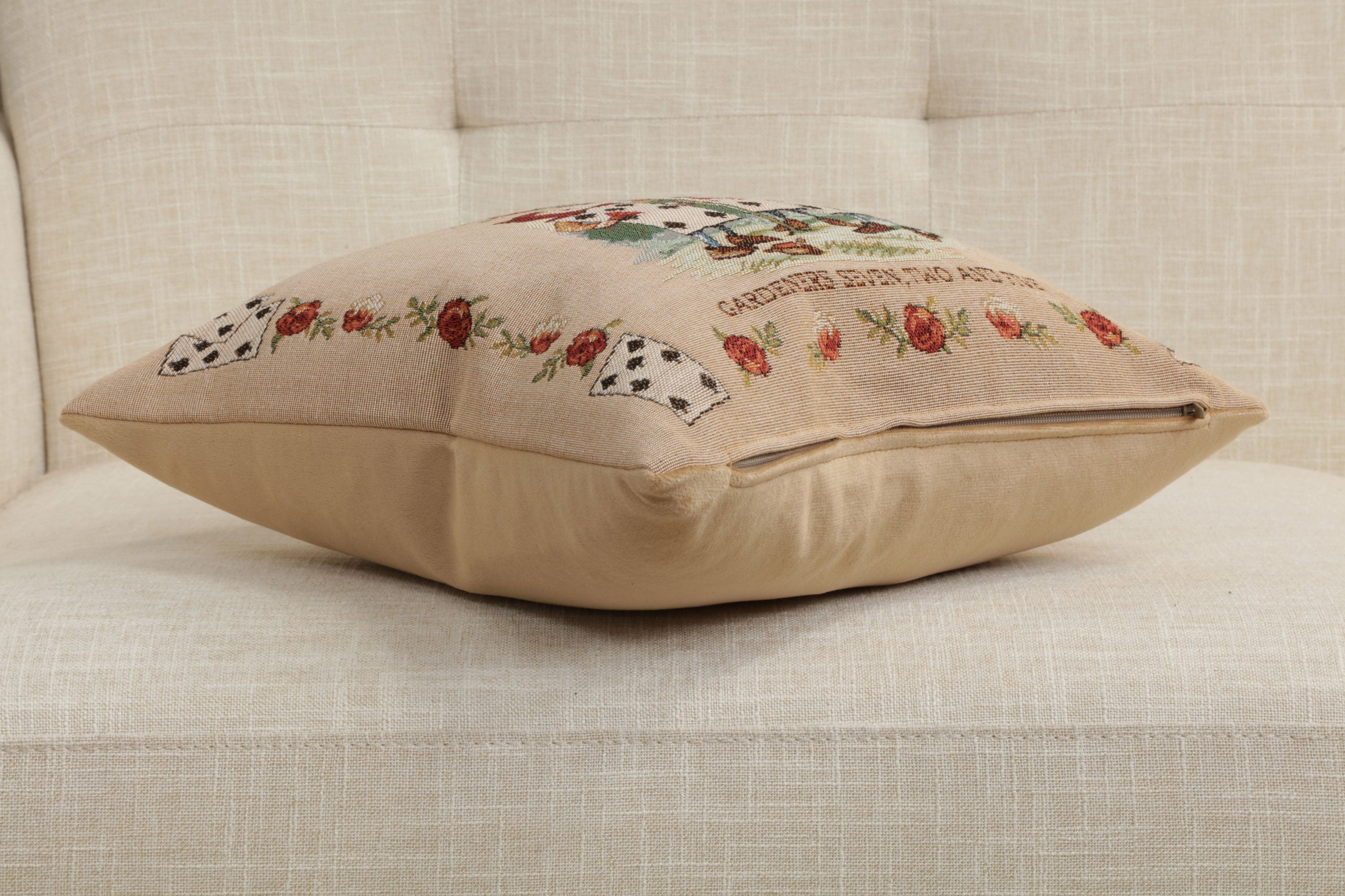The Garden Alice In Wonderland French Tapestry Cushion