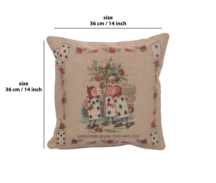 The Garden Alice In Wonderland French Tapestry Cushion