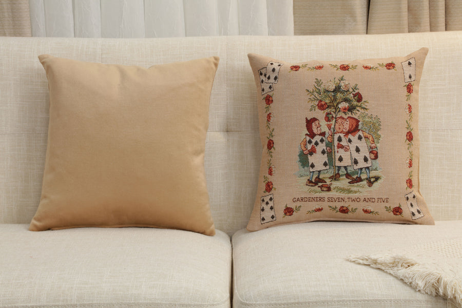 The Garden Alice In Wonderland French Tapestry Cushion