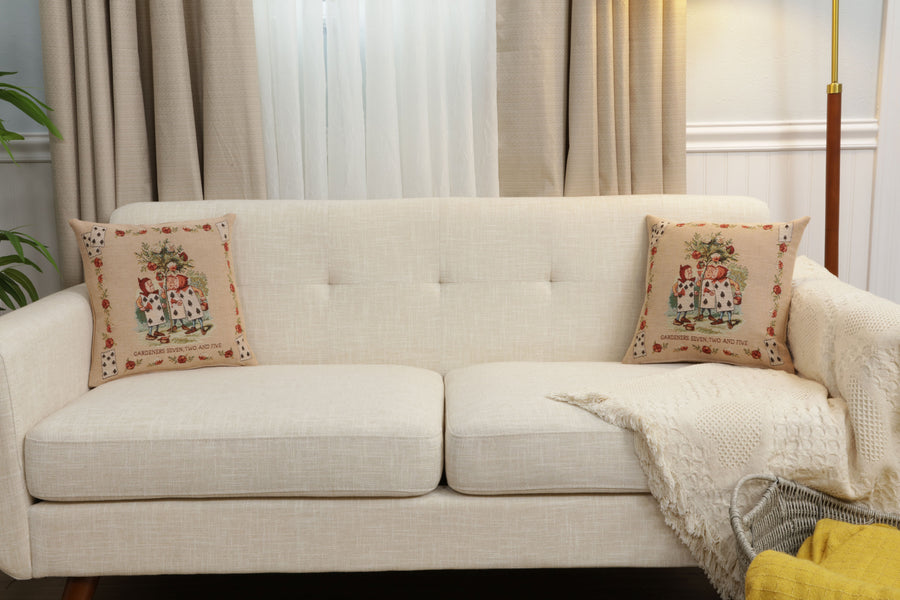 The Garden Alice In Wonderland French Tapestry Cushion