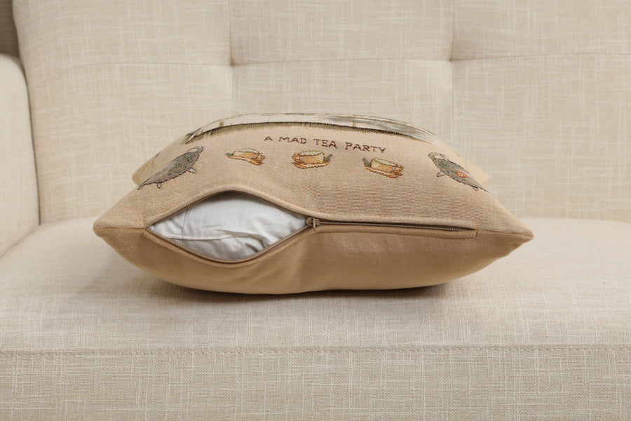 The Tea Party Alice In Wonderland I French Tapestry Cushion