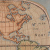 Map of Americas I French Tapestry Cushion