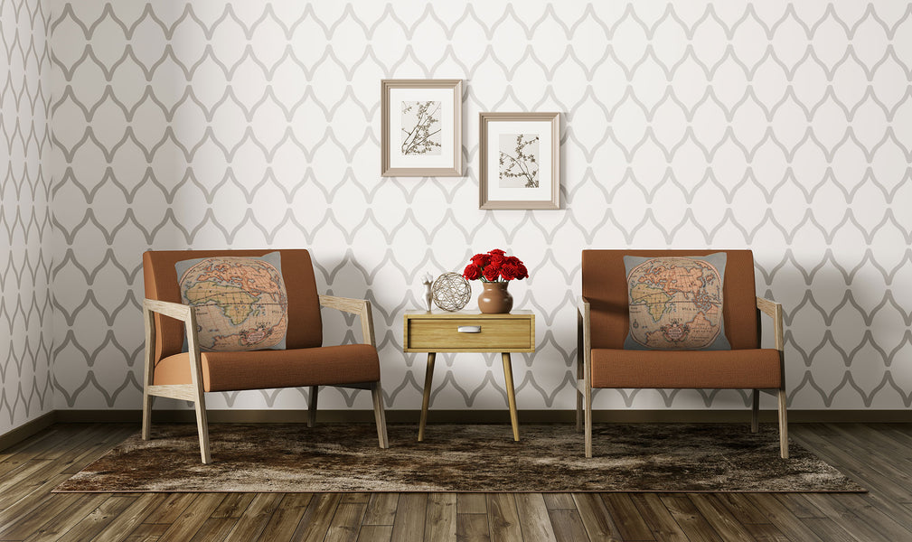 Map of Europe Asia and Africa French Tapestry Cushion