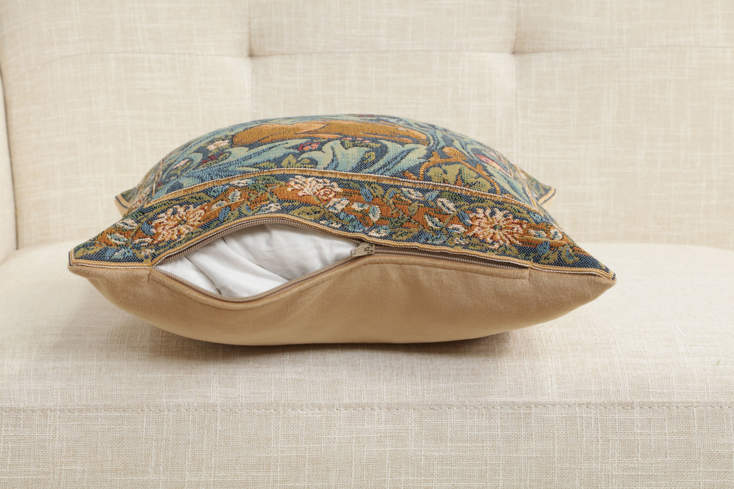 Brother Rabbit French Tapestry Cushion