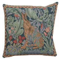 Rabbit as William Morris Left Small French Tapestry Cushion by William Morris