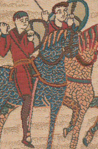 Bayeux Horseriders French Tapestry Cushion