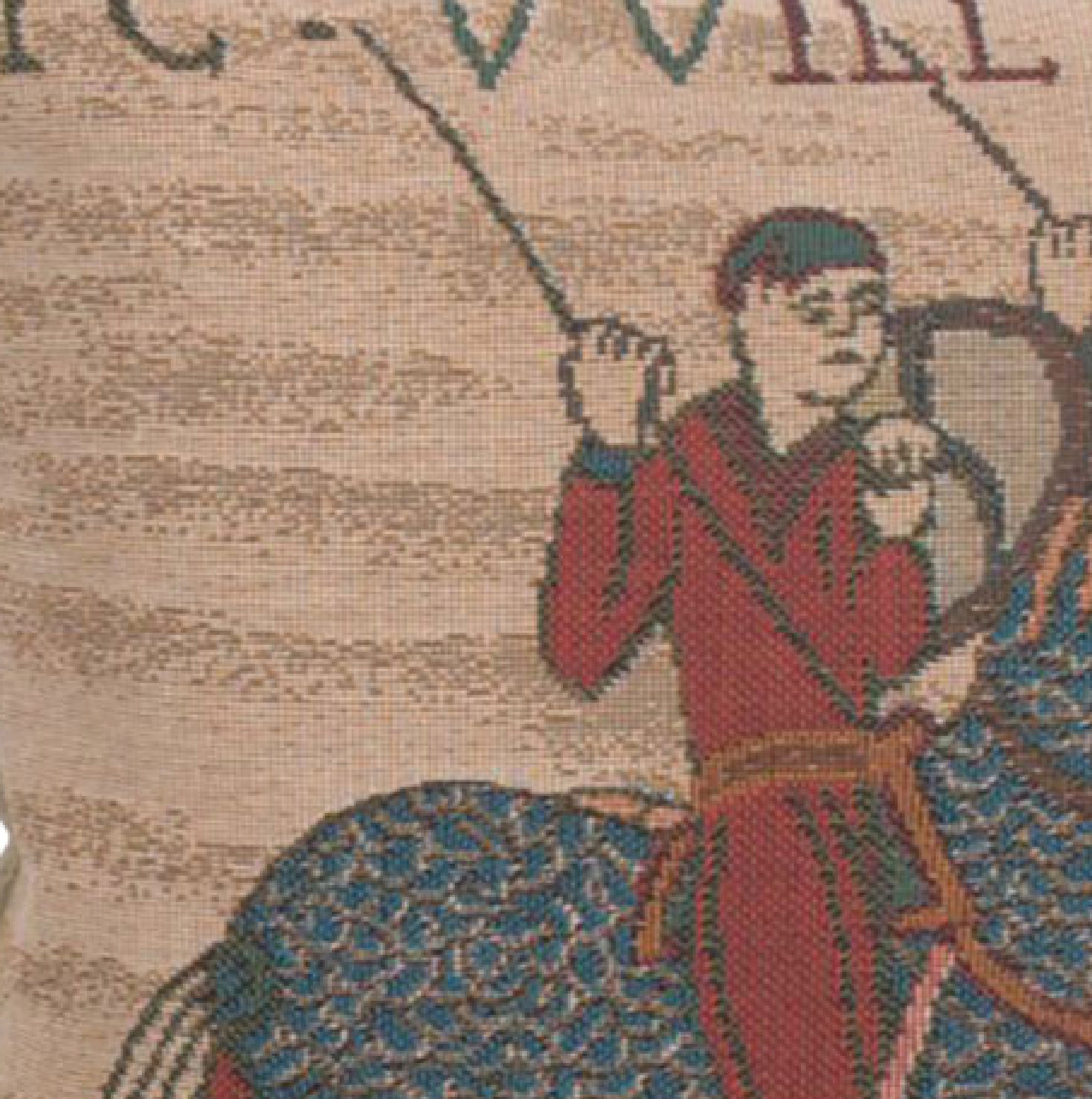 Bayeux Horseriders French Tapestry Cushion