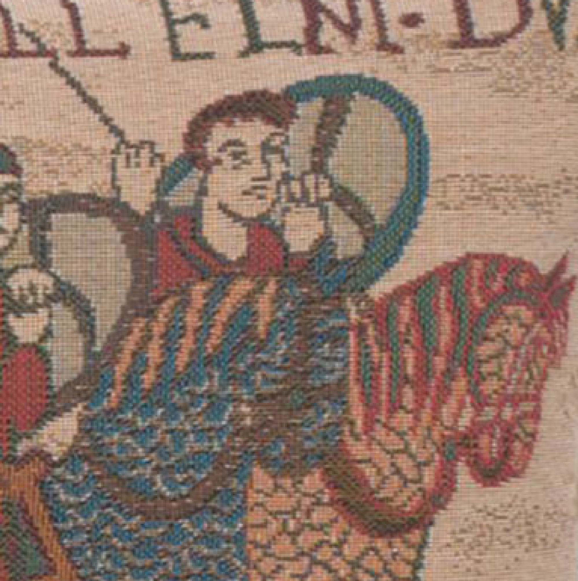 Bayeux Horseriders French Tapestry Cushion