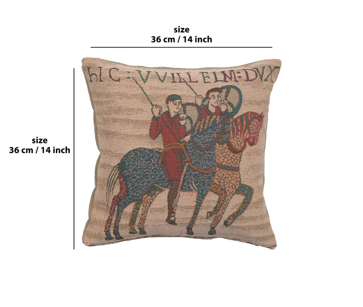 Bayeux Horseriders French Tapestry Cushion