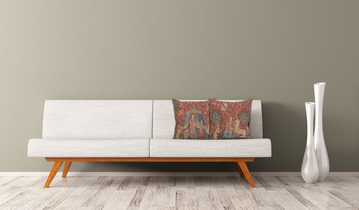 A Mon Seul Desir III Small French Tapestry Cushion